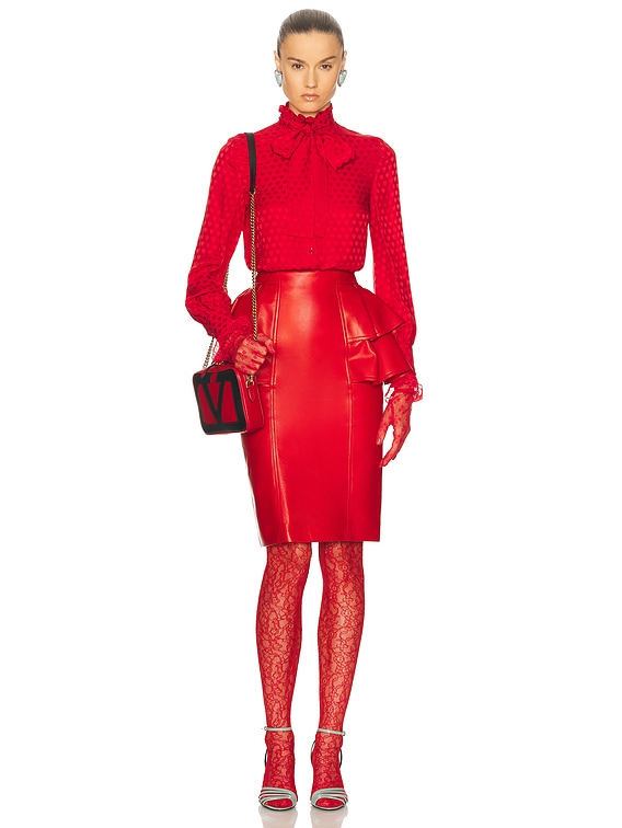 Valentino Flower Lace Tights in Paris | FWRD
