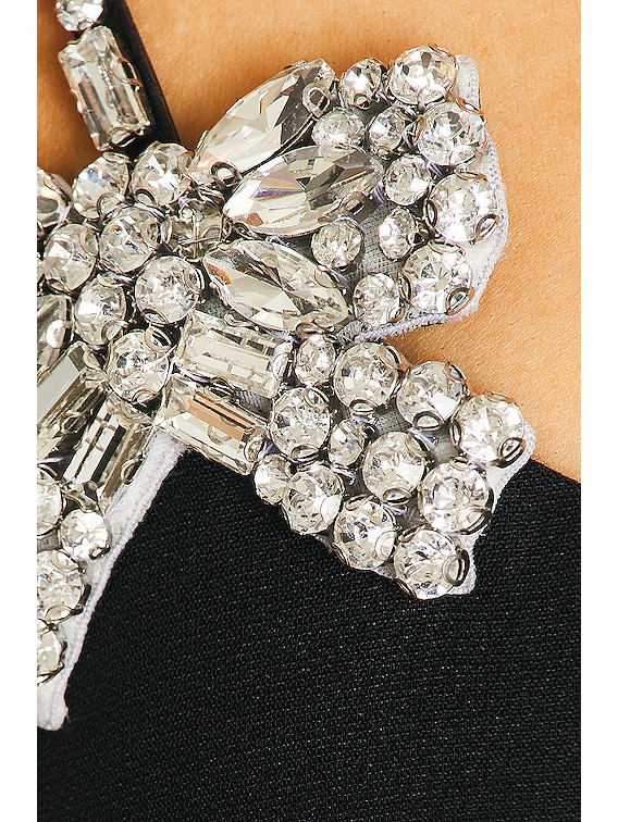 Valentino Sleeveless Mini Dress in Nero & Silver | FWRD