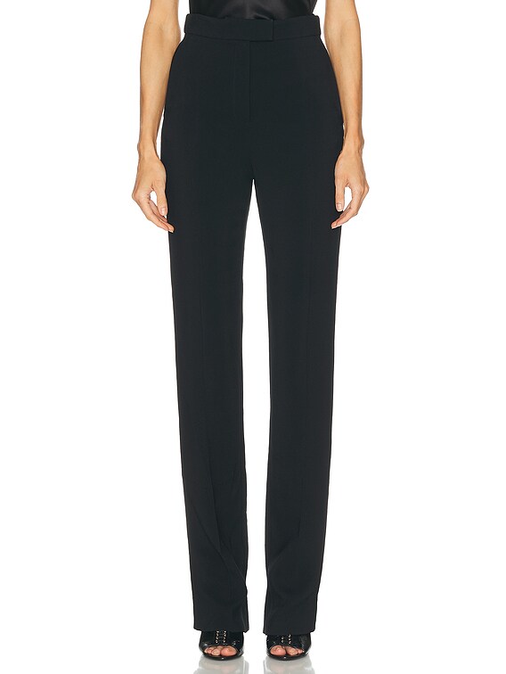 Valentino Double Crepe Stretch Pant in Nero | FWRD