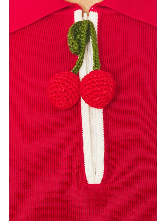 Valentino Embroidered Cherry Top in Paris & Avorio | FWRD