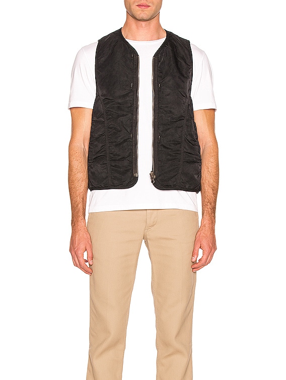 Visvim Iris Liner Vest in Black | FWRD