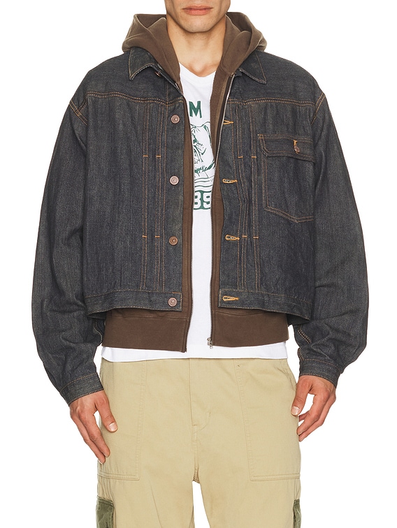 Visvim 102xx Mud Od Denim Jacket in Dark Denim | FWRD