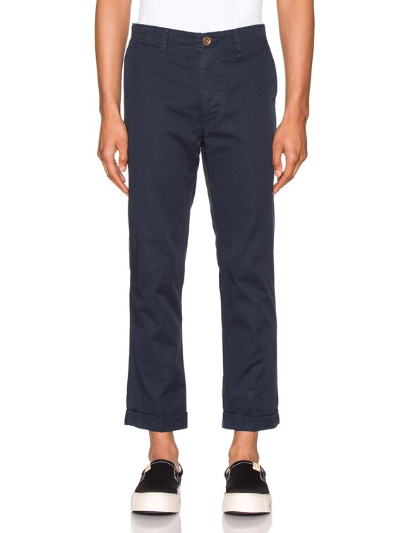 Visvim High Water Chino in Navy | FWRD