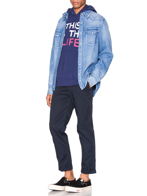 Visvim High Water Chino in Navy | FWRD