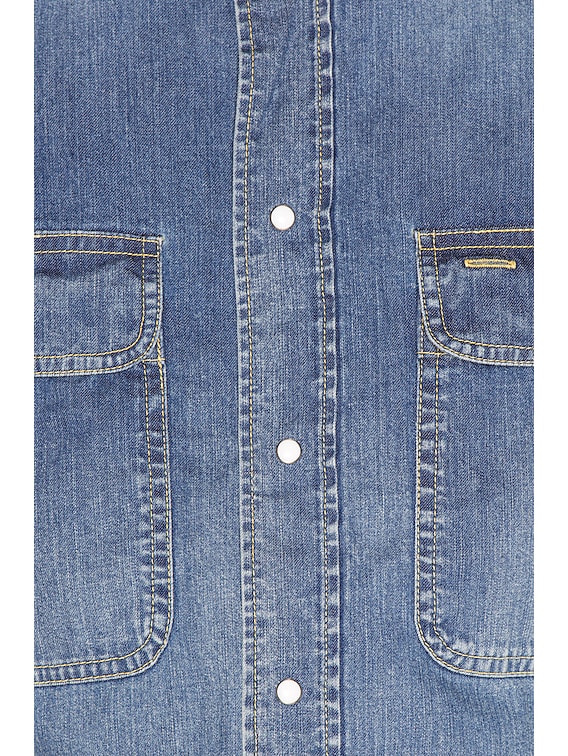 Visvim Handyman Denim Shirt in Indigo | FWRD