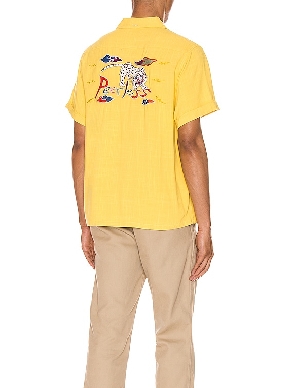 Visvim Irving Printed Shirt in Yellow | FWRD