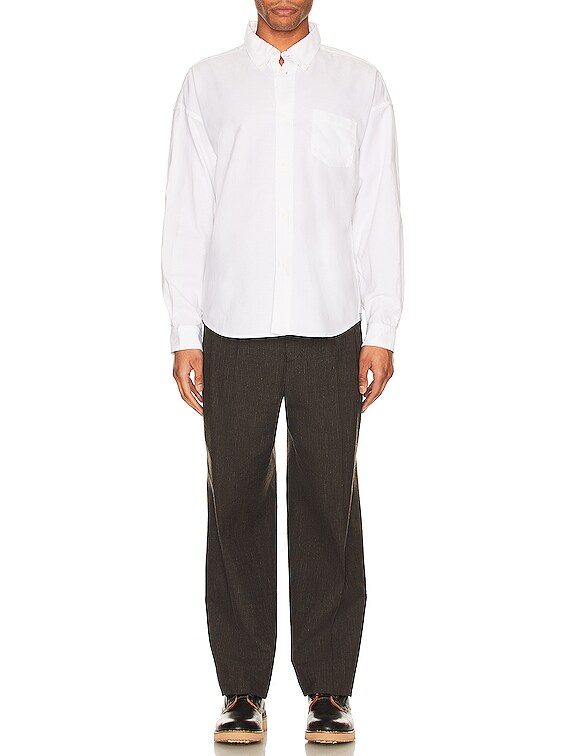 Visvim Albacore B.d. Long Sleeve Shirt in White | FWRD