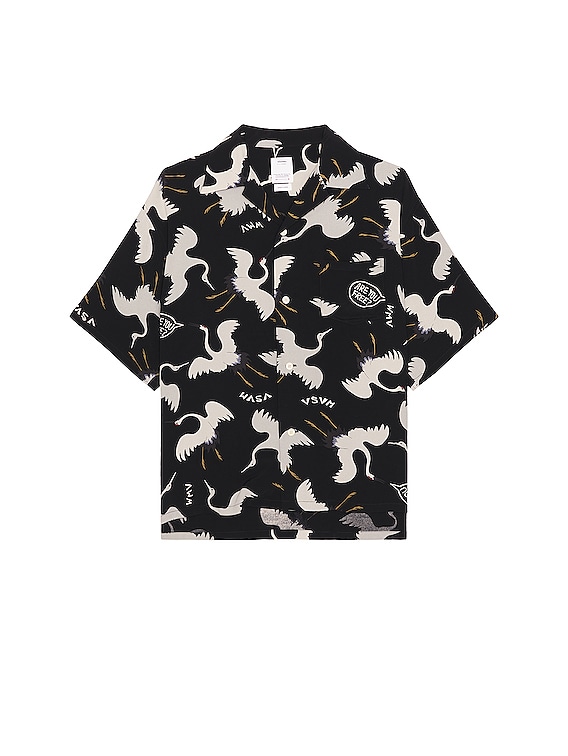 Visvim Crosby Short Sleeve Hikaku Shirt in Black | FWRD