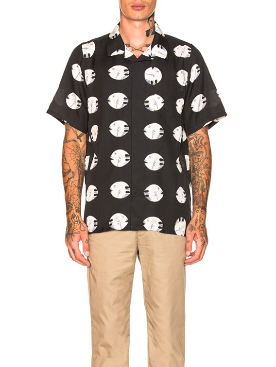 Visvim Free Edge Fishy Shirt in Black | FWRD