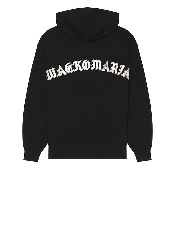 トップス WackoMaria MIDDLE WEIGHT PULLOVER HOODED WACKO MARIA Middle Weight Pullover Hoodie Type-2 in Black | FWRD