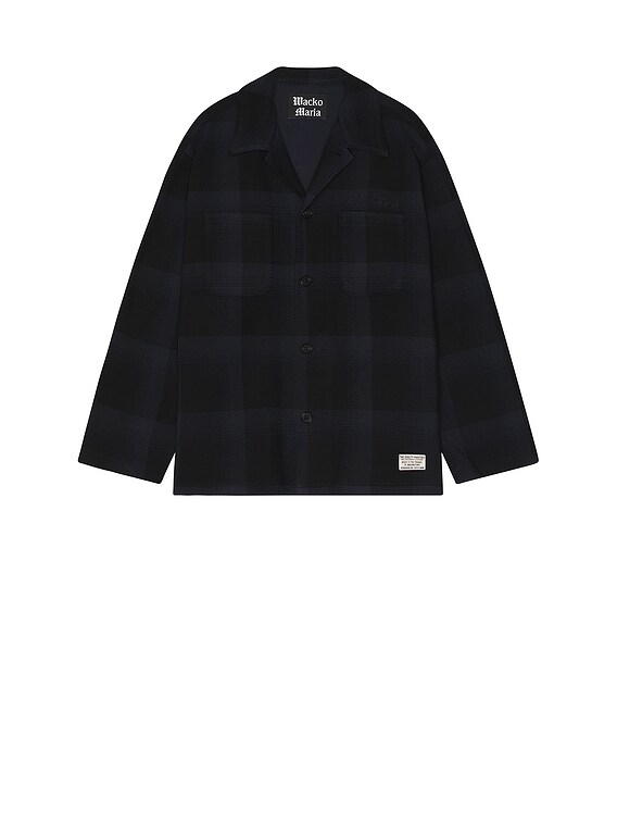 WACKO MARIA Fleece Shirt Type-2 in Navy | FWRD