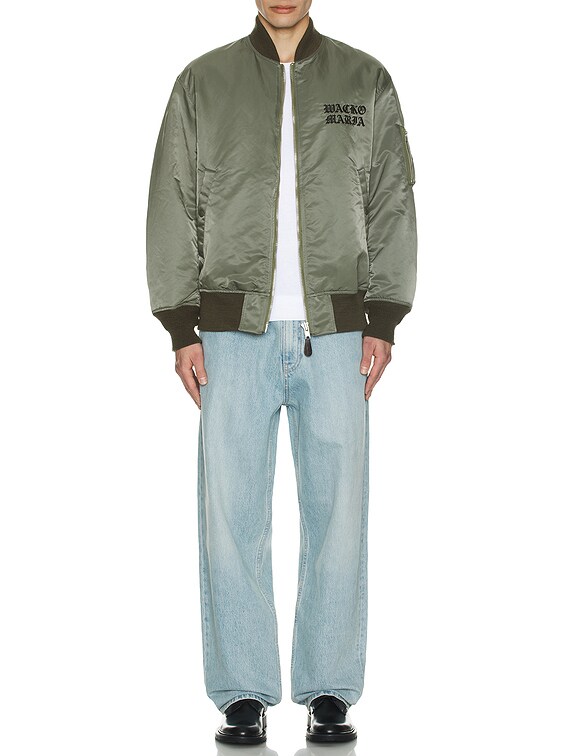 WACKO MARIA Ma-1 Flight Jacket in Khaki | FWRD WACKO MARIA Ma-1 Flight Jacket in Khaki | FWRD