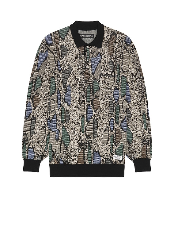 極美品 WACKO MARIA PYTHON KNIT POLO SHIRT 23SS-WMK-KN10-BLU.jpg?v=
