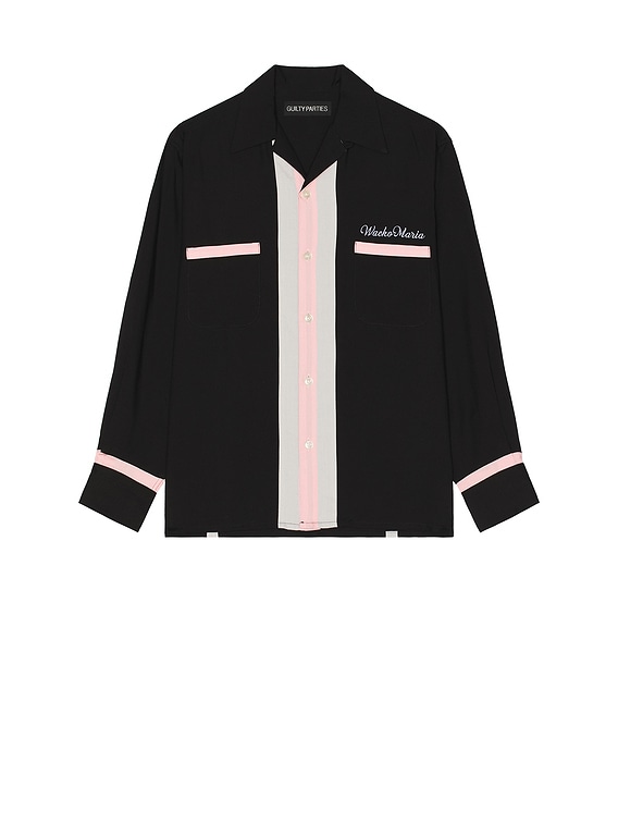 WACKO MARIA Switching Shirt Type-3 in Black | FWRD