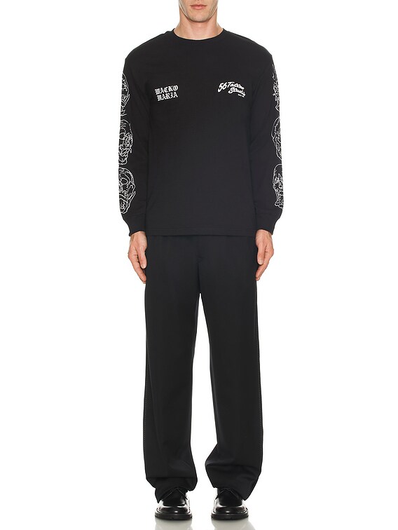 WACKO MARIA 56 Tattoo Studio Crew Neck Long Sleeve T-Shirt