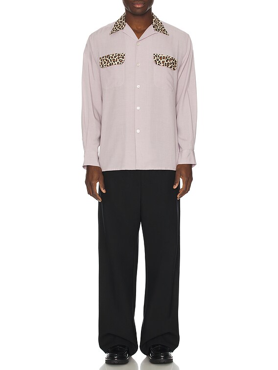 WACKO MARIA Two-Tone 50'S Shirt in Purple | FWRD