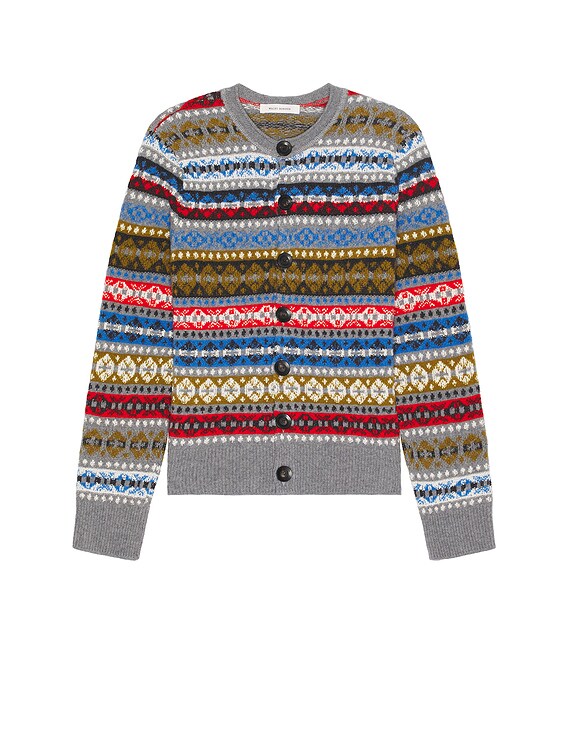 wales bonner ニットカーディガン WALES BONNER(ウェールズボナー) モヘヤ混カーディガン ブラック