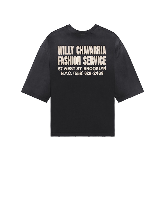 Willy Chavarria Fashion Services Buffalo Tee in Black | FWRD