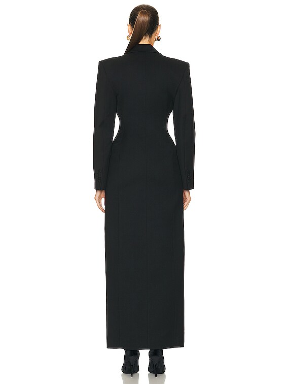WARDROBE.NYC Sculpted Coat Dress in Black | FWRD