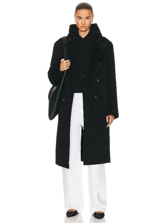 WARDROBE.NYC Oversize Hooded Top in Black | FWRD