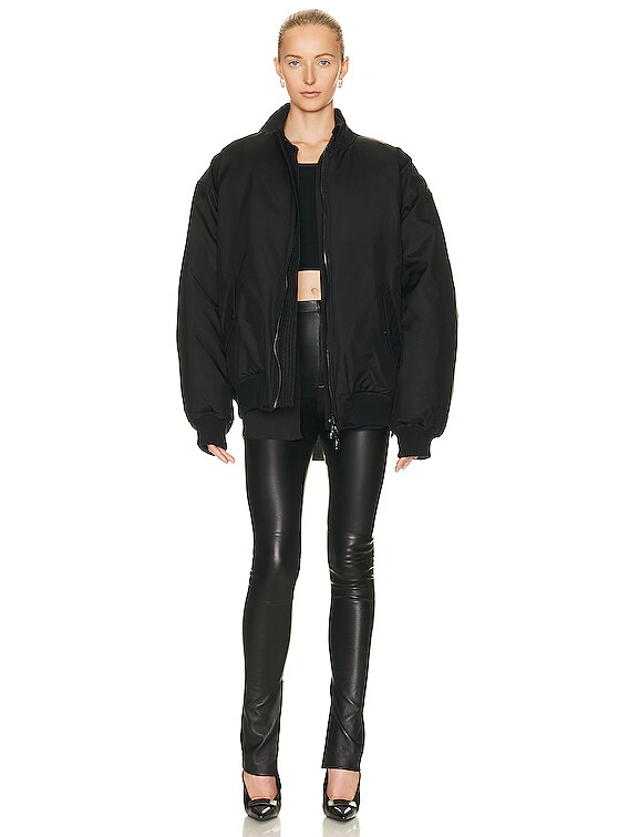 WARDROBE.NYC Reversible Bomber Jacket in Black | FWRD WARDROBE.NYC Reversible Bomber Jacket in Black | FWRD