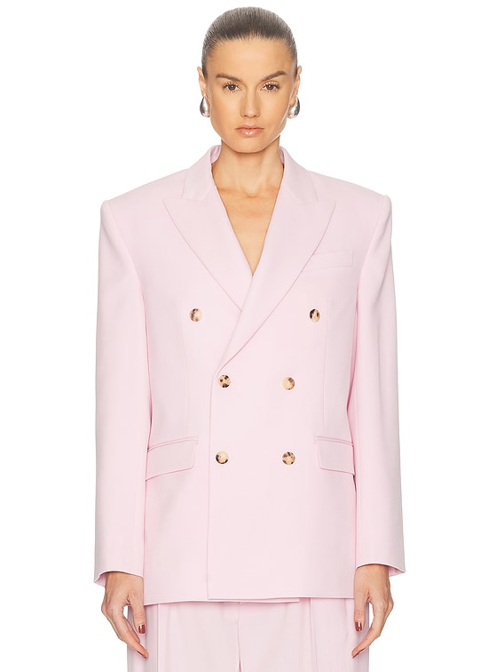 ジャケット TOM FORD Double-breasted blazer Pink GI2971FAX1189 TOM FORD double-breasted Satin Jacket | Pink | FARFETCH