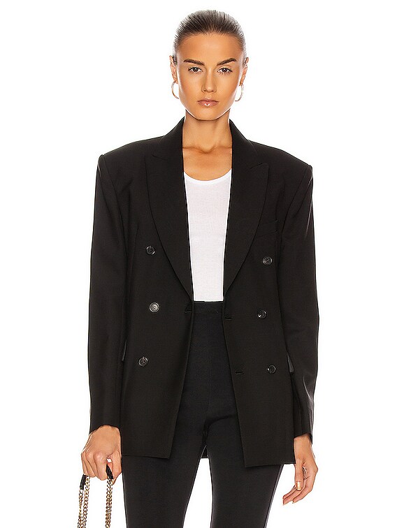 WARDROBE.NYC Double Breasted Blazer in Black | FWRD