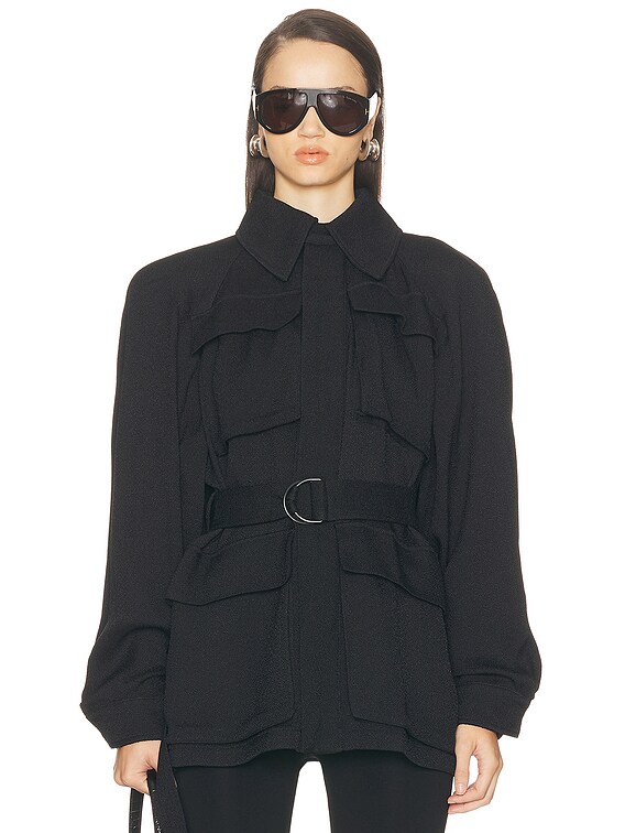 WARDROBE.NYC Safari Jacket in Black | FWRD