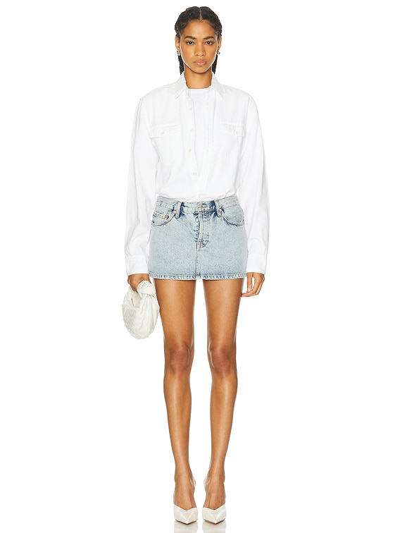 WARDROBE.NYC Micro Mini Skirt in Blue | FWRD