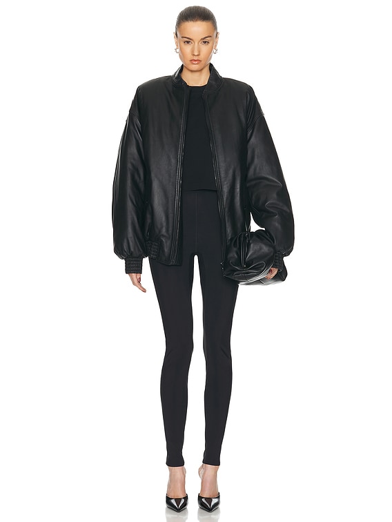 WARDROBE.NYC Crop Shoulder Pad Top in Black | FWRD