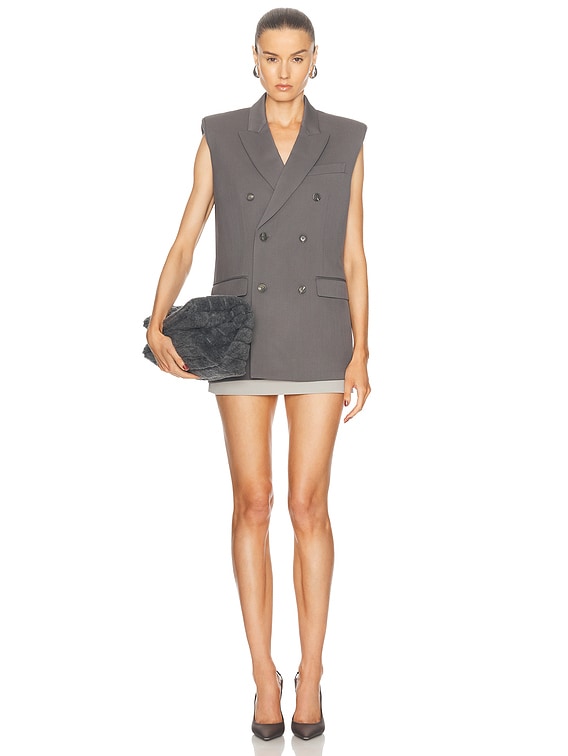 トップス W Double Front Double Vest WHBM_Tuxedo