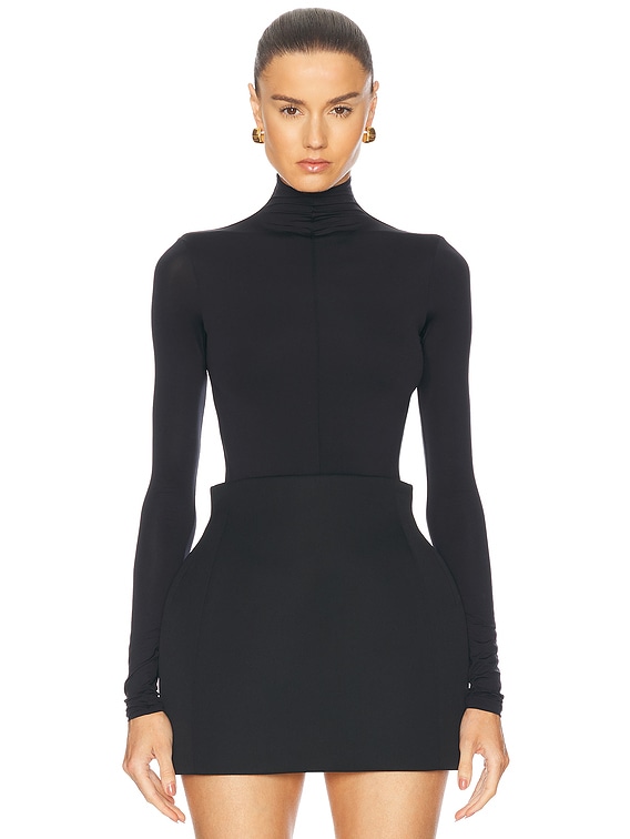 WARDROBE.NYC x Rosie Huntington-Whiteley RHW Long Sleeve Bodysuit in Black  | FWRD