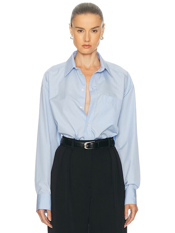 WARDROBE.NYC New Oversize Shirt in Blue | FWRD