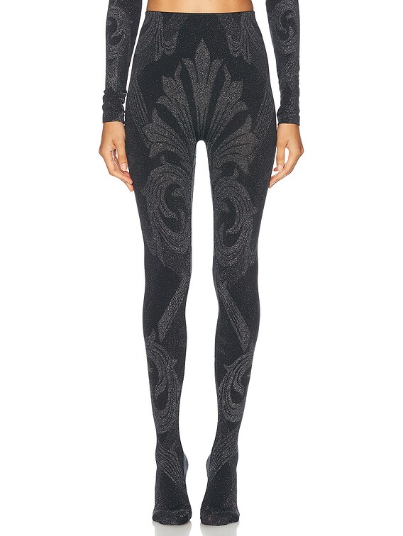 【送料&関税込】Etro X Wolford Tights Wolford Etro X Wolford High-Contrast Patterned Tights | Saks