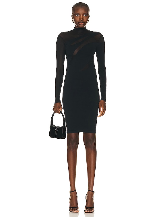 Wolford Sheer Opaque Dress in Black