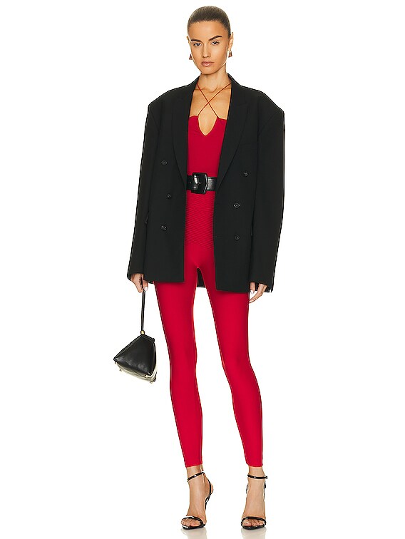 Buy Wolford Shaping Plissee Legging In Red - Barbados Cherry At 43