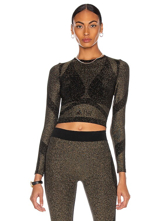 Wolford x Adidas Motion Sleeve Crop Top in Gold | FWRD