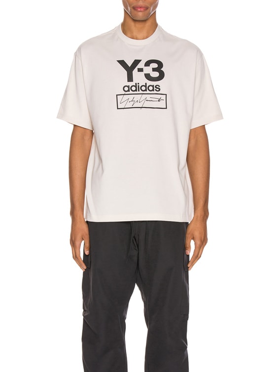 Y 3 Yohji Yamamoto Stacked ロゴtシャツ Ecru Fwrd