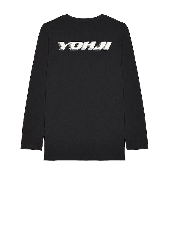 Y-3 Yohji Yamamoto U GFX LS Tee in Black | FWRD