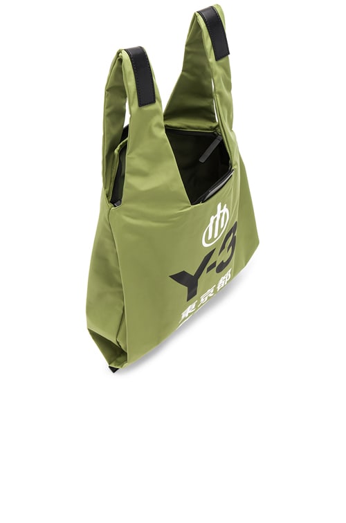 Y-3 Yohji Yamamoto Omotesando Shopper Bag in Green | FWRD