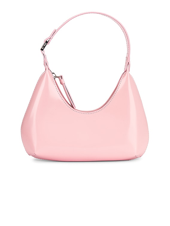 BY FAR Baby Amber Semi Patent Leather Bag in Peony