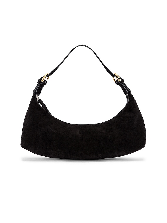 BY FAR Mara Suede Leather Bag in Black FWRD