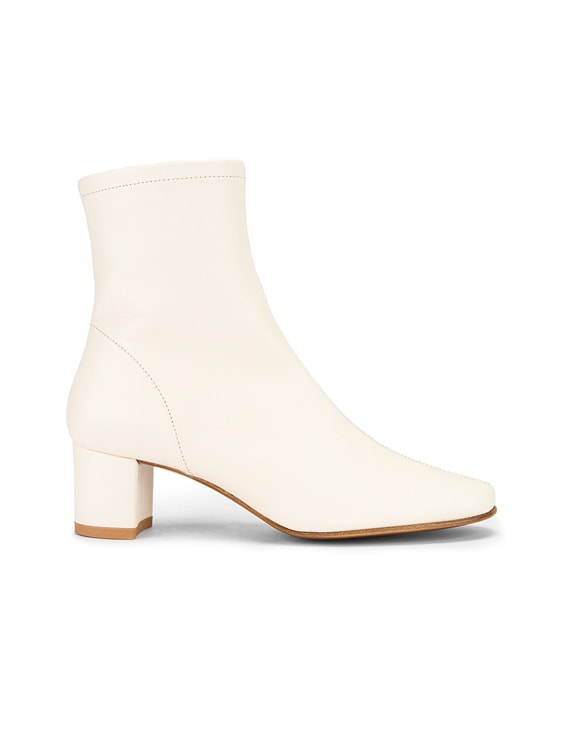 BY FAR Sofia Leather Boot in White | FWRD