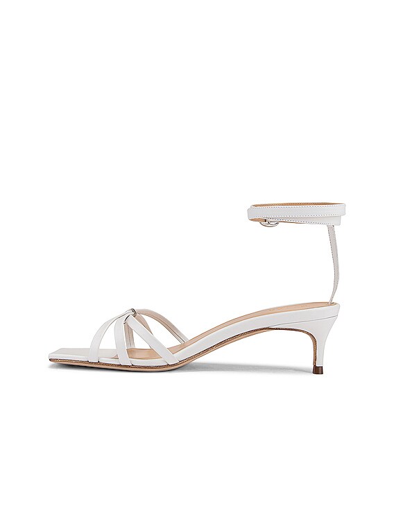 BY FAR Kaia Leather Sandal in White FWRD