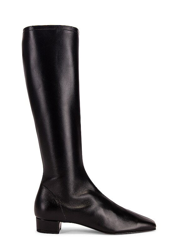 BY FAR Edie Leather Boot in Black | FWRD