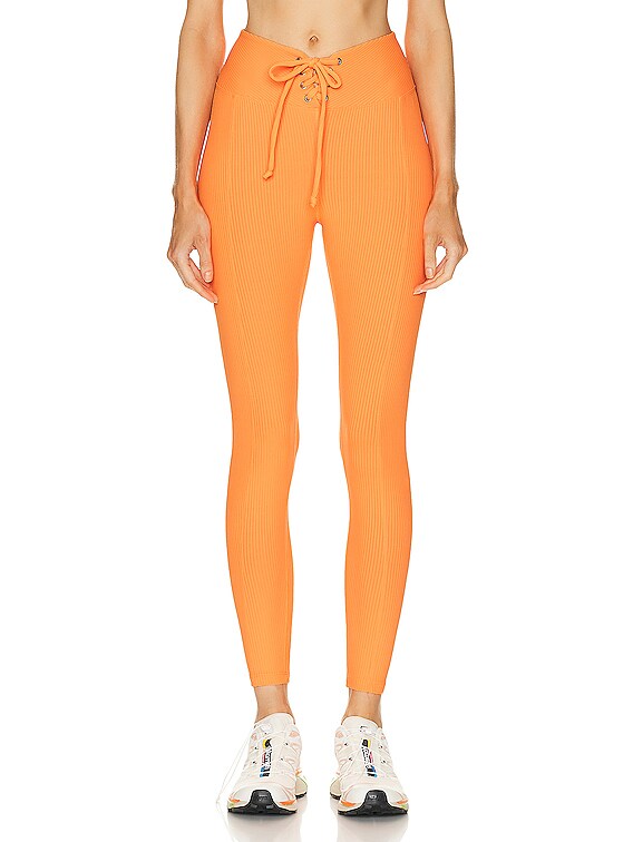 YEAR OF OURS Ribbed Football Legging in Tangerine