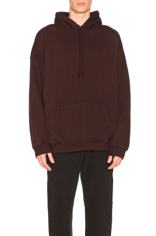 YEEZY Season 5 Single Layer Hoodie in Oxblood | FWRD