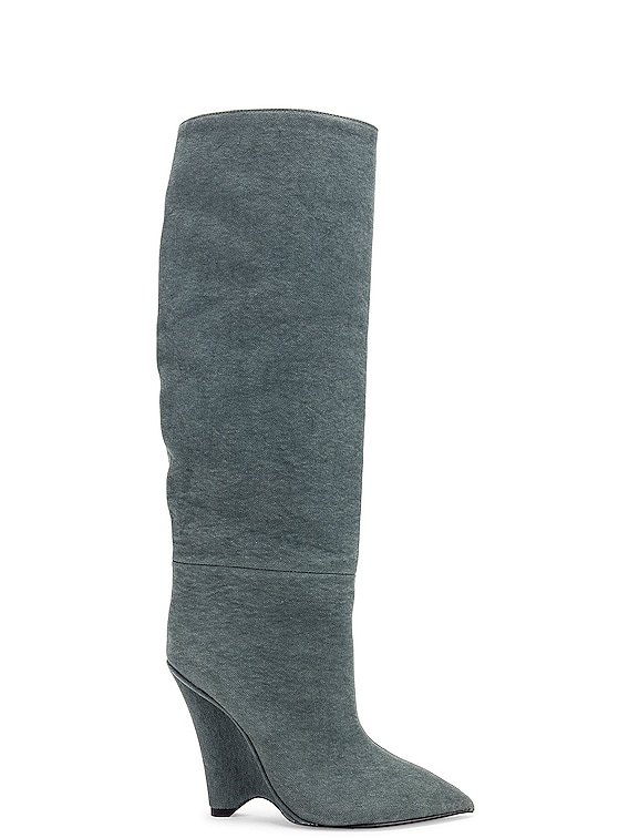 knee high wedge boots