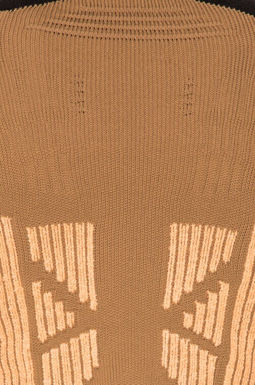 YEEZY Season 3 Sock Knit Crop Mock Neck Sweater in Earth Light | FWRD