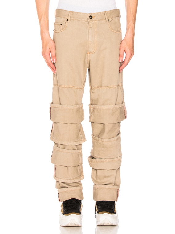 Y/Project Multi Cuff Jeans in Sand | FWRD